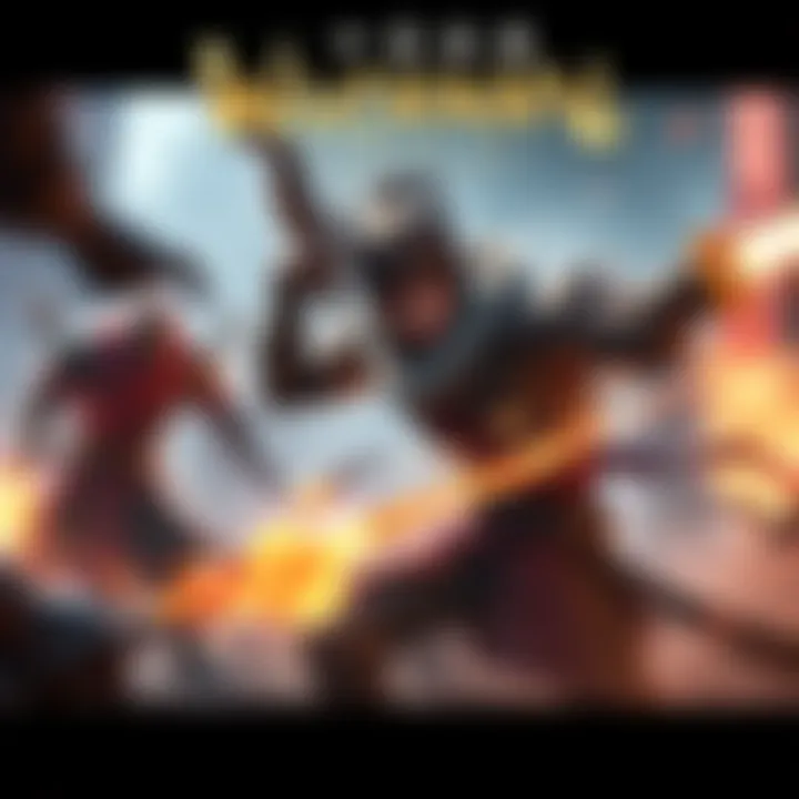 A character battling enemies in a beautifully designed game environment with unique weapons.