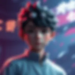 Wuyang character showing a blank expression at the end of the highlight intro, with a gaming background.
