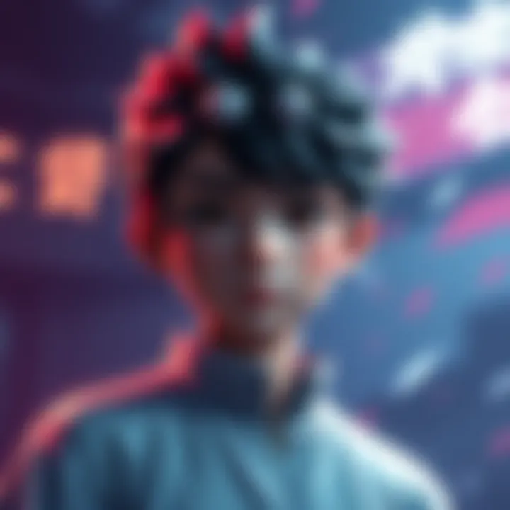 Wuyang character showing a blank expression at the end of the highlight intro, with a gaming background.