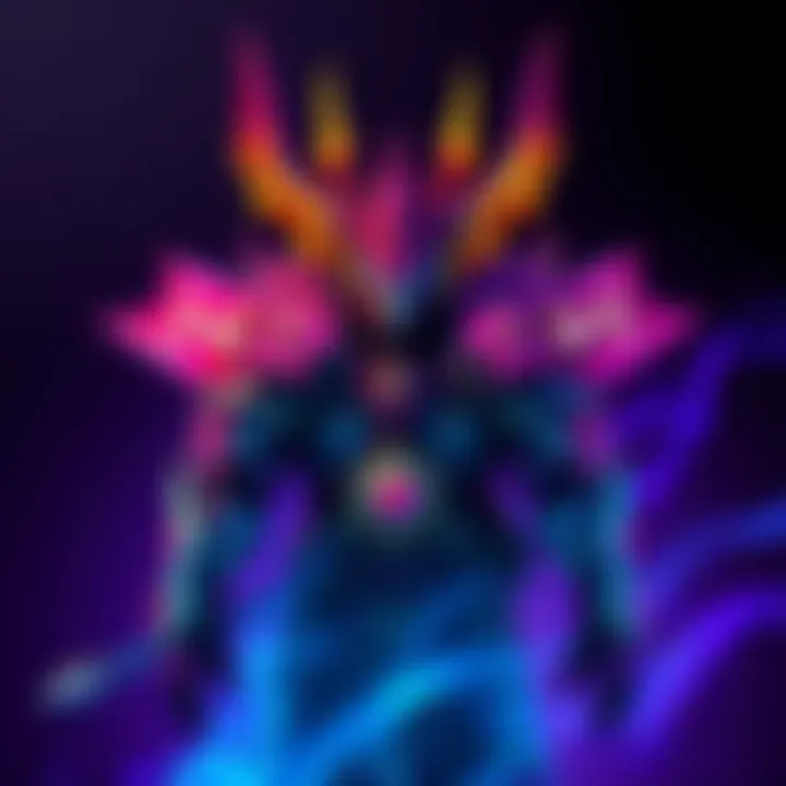 Wyld Tethren Founders Pack Design A warrior-themed design showcasing Wyld Tethren armor with vibrant colors and intricate patterns, appealing to fans of fantasy genres.