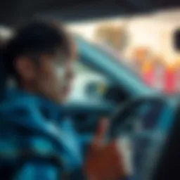 Streamed footage of xQc's close call while driving, showing a shocked expression on his face and a blurred road in the background.