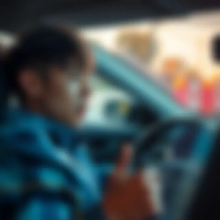 Streamed footage of xQc's close call while driving, showing a shocked expression on his face and a blurred road in the background.
