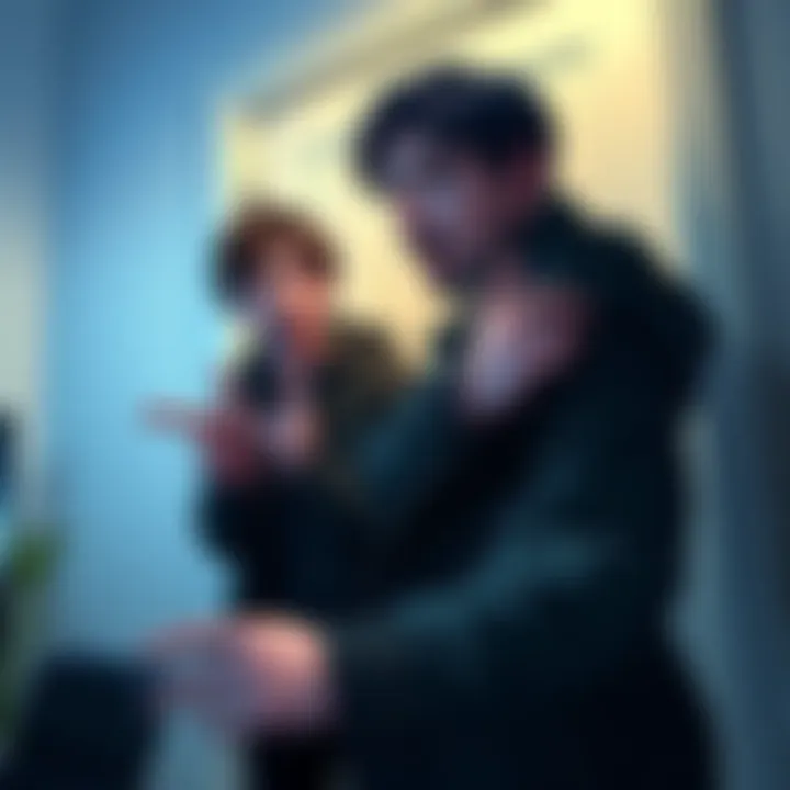 xQc gestures toward the door to remove Aiko from his streaming room after an awkward incident, with surprised expressions on both faces.