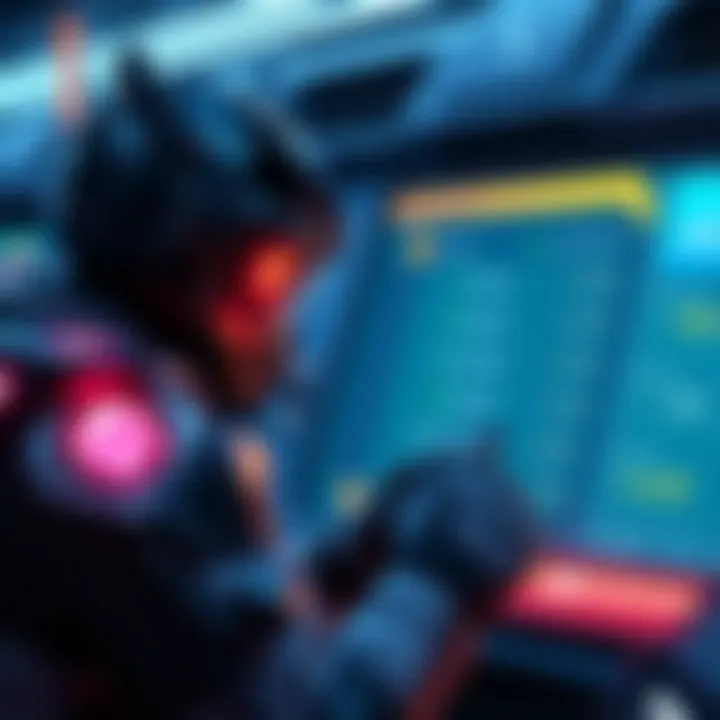 A player examining the X suit interface with level-up options and UC costs displayed on the screen.