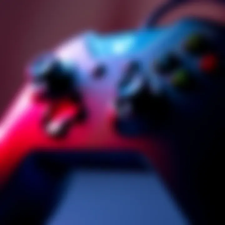 Close-up of an Xbox controller showing a stuck D-pad button