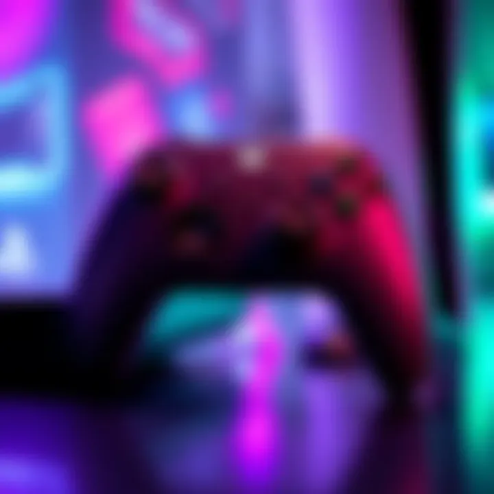 An Xbox controller linked to a PS5 console, showcasing the setup for gamers who prefer Xbox controllers.