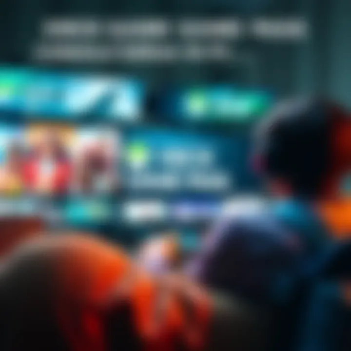 Xbox Game Pass Compatibility A gamer playing Xbox Game Pass on PC with console games showcased on the screen