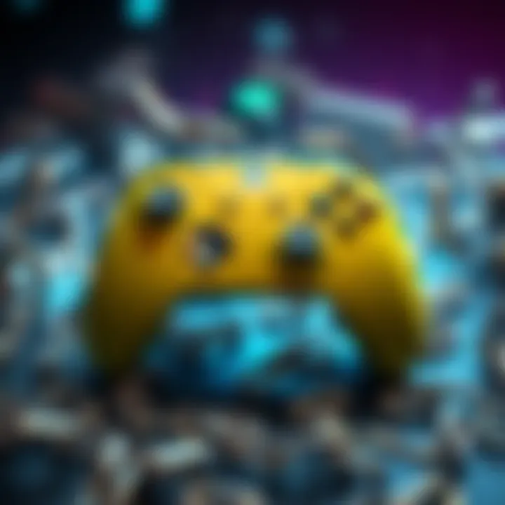 An Xbox controller surrounded by broken links symbolizing the end of game sharing.