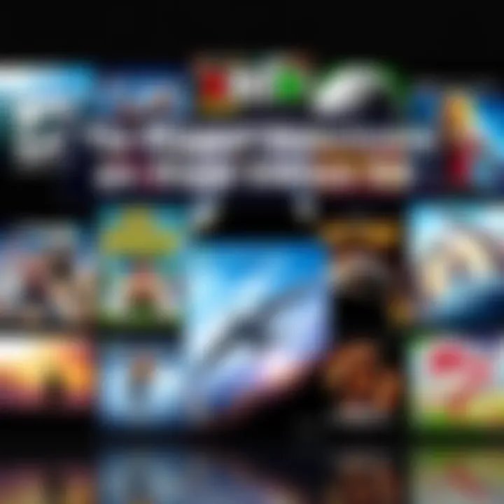 A collage of popular game covers on Xbox Series S, including Flight Simulator 2020, showcasing their large file sizes