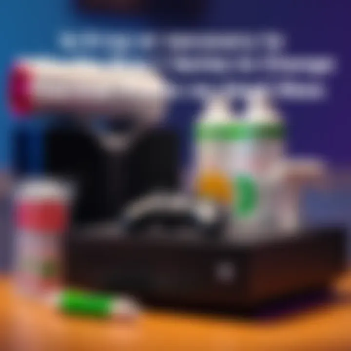 Xbox Series S with Thermal Paste Tubes An Xbox Series S console next to tubes of thermal paste and cleaning supplies