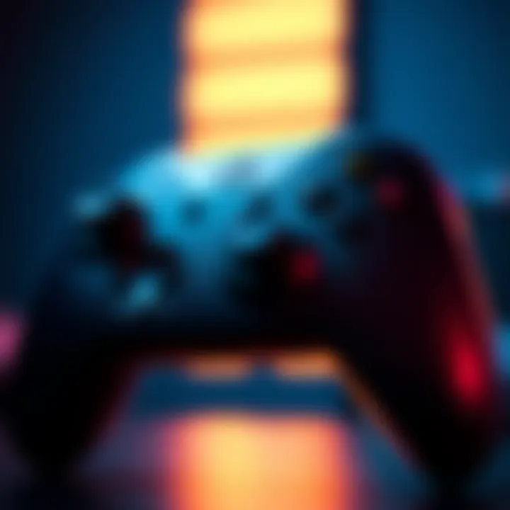 A close-up of the Xbox Series X Elite controller showing its sleek design and features.