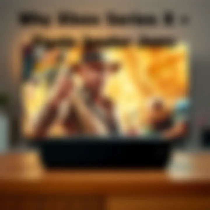 Xbox Series X with Indiana Jones game A close-up of an Xbox Series X console displaying the Indiana Jones game on a TV screen