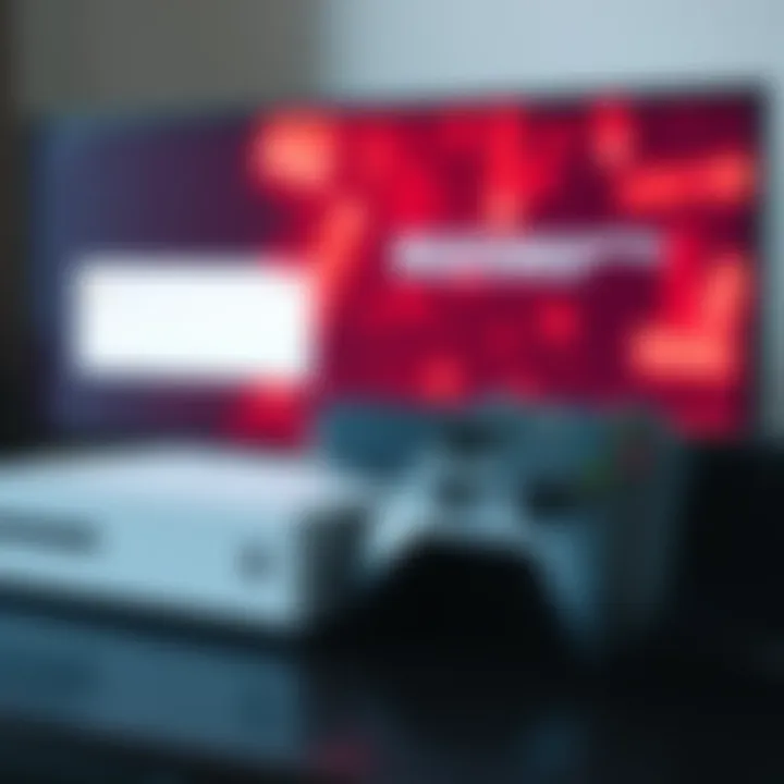 An Xbox console next to a missing external 2TB storage device, showing an error message on screen.