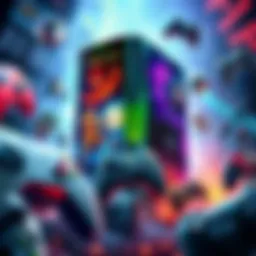 Colorful painting inspired by the Xbox 360 box art, showcasing elements of gaming culture.