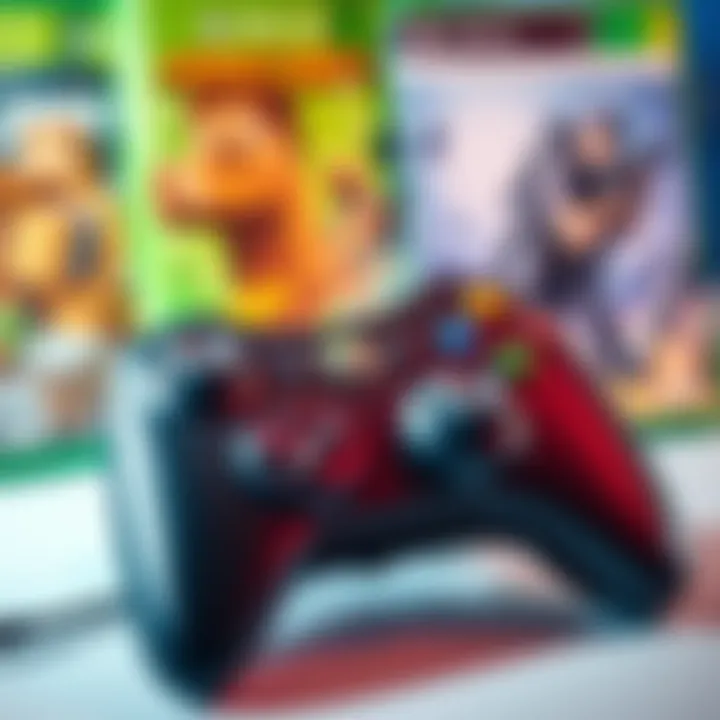 Xbox 360 Controller and Classic Game Covers Close-up of an Xbox 360 controller beside game covers for Minecraft and Call of Duty