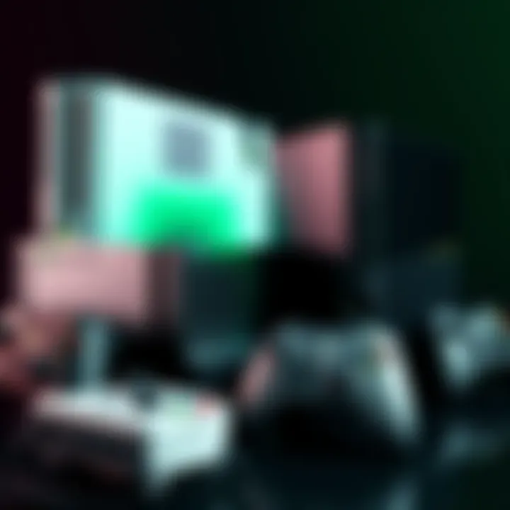 Xbox 360 and Xbox One consoles A collection of Xbox 360 and Xbox One consoles displayed together, showcasing their designs and controllers.