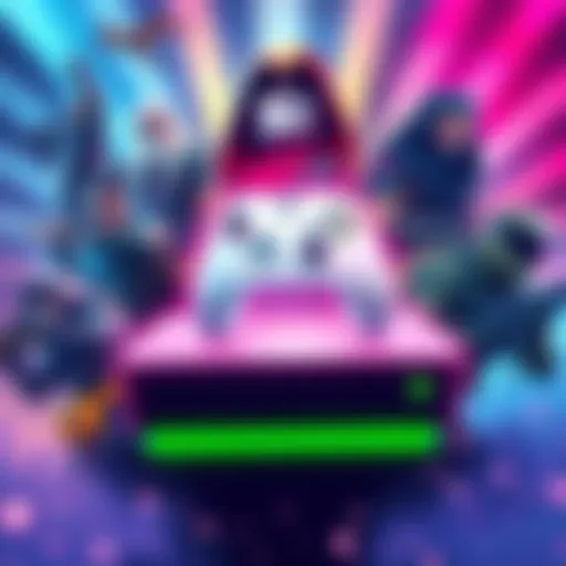 Xbox 25th Anniversary Celebration A vibrant illustration depicting an Xbox console surrounded by iconic game characters from Activision titles celebrating the 25th anniversary.