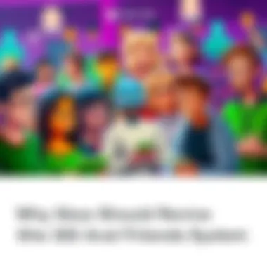 A colorful scene of Xbox 360 avatars engaging in social activities, showcasing their unique designs and personalities, reflecting the fun and connection from the 360 era.