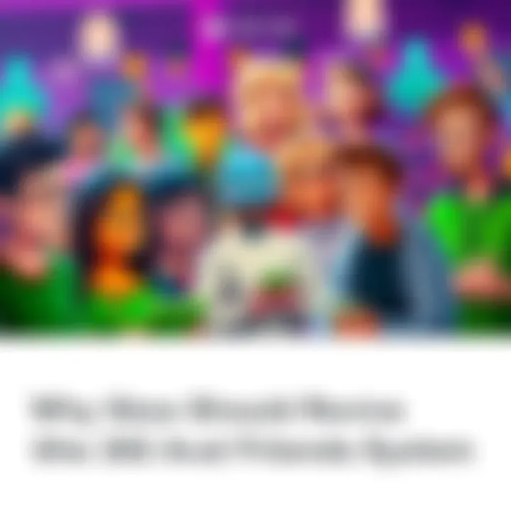 A colorful scene of Xbox 360 avatars engaging in social activities, showcasing their unique designs and personalities, reflecting the fun and connection from the 360 era.