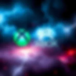 Logos of Xbox and Arkane Studios with a stormy background representing uncertainty in gaming