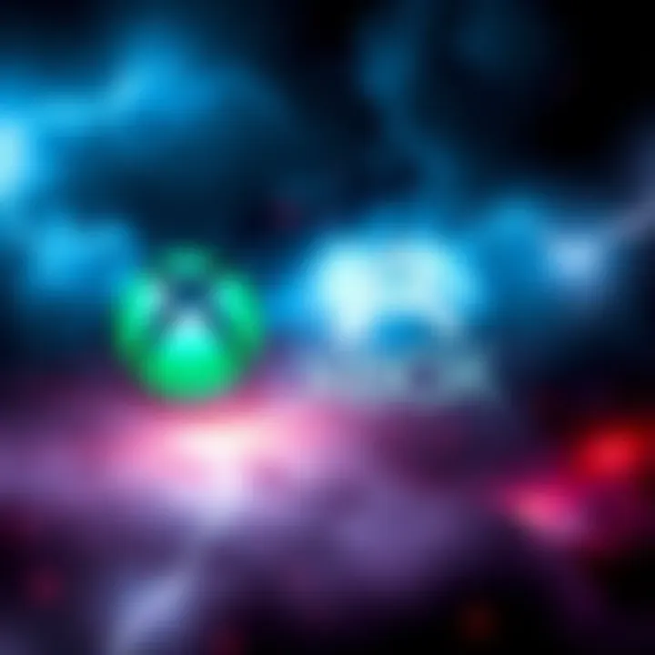 Logos of Xbox and Arkane Studios with a stormy background representing uncertainty in gaming