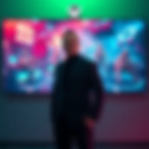 Xbox CEO standing in front of a large screen displaying a gaming concept, highlighting ambition for reaching a billion players daily