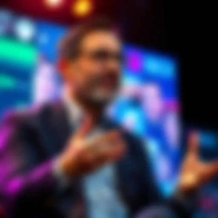 Xbox CEO speaking at a conference about the importance of exclusive gaming content