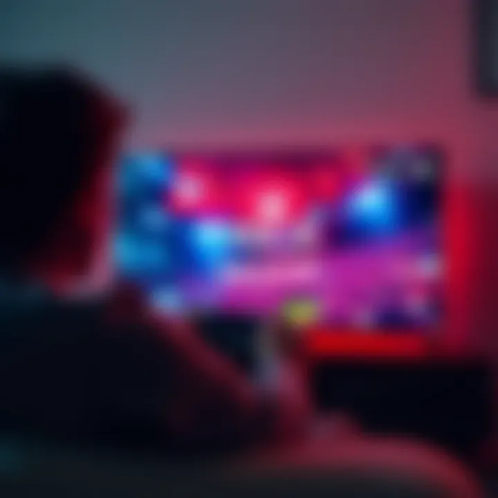 Person playing Xbox Cloud Streaming on a TV that shows 1440p graphics