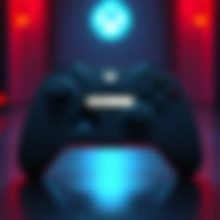 An Xbox Series X controller with a chat box displayed on the screen, showcasing the new keyboard shortcut issue where pressing Enter doesn't open chat.