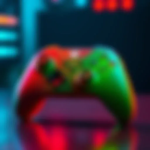 An Xbox controller with highlighted chat buttons, showing how to use in-game chat easily.