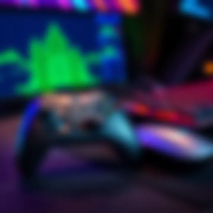 Xbox controller and KBM setup An Xbox controller alongside a keyboard and mouse setup, showing connection issues during gaming.