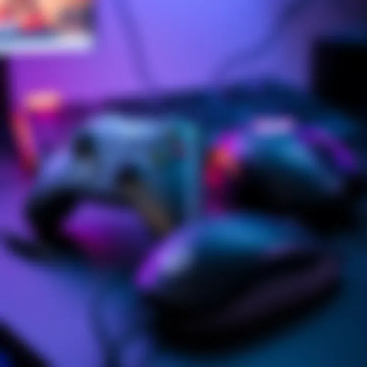 Xbox controller and mouse with keyboard An Xbox controller sits beside a mouse and keyboard, showcasing the switch between gaming styles.