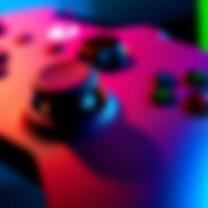 Detailed view illustrating the twisting thumbstick on an Xbox controller