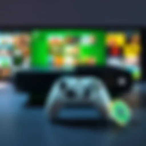 An Xbox console displaying a digital game library with a physical disc beside it, representing the new disc to digital program.
