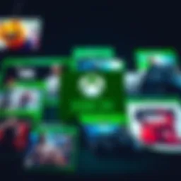 A display of popular Xbox games showcasing their exclusive titles, highlighting Microsoft's new strategy shift.