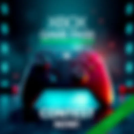 A graphic showing a game controller with a number guessing theme for an Xbox Game Pass contest.