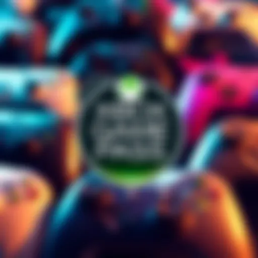 Xbox Game Pass logo with various game controllers in the background, highlighting gaming culture