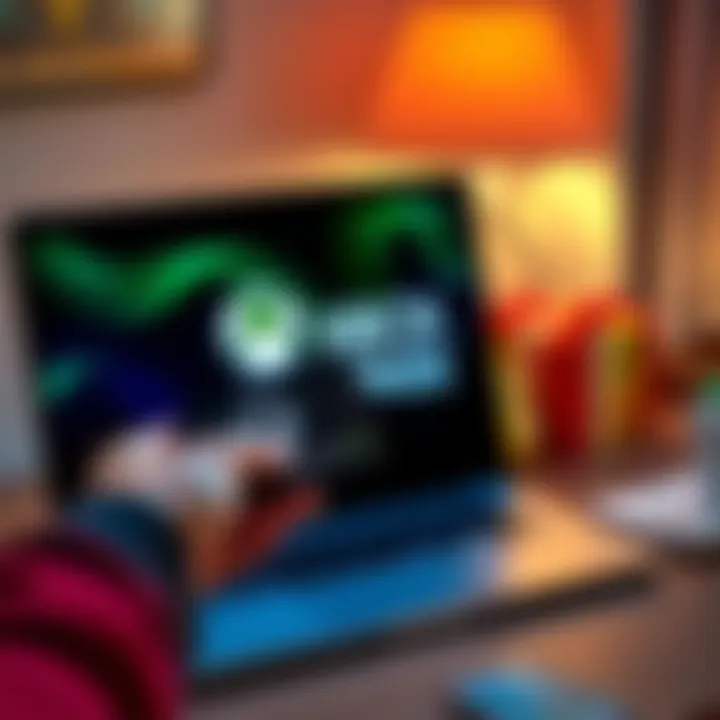 A person holding an Xbox gift card next to a laptop displaying the Xbox Game Pass logo.