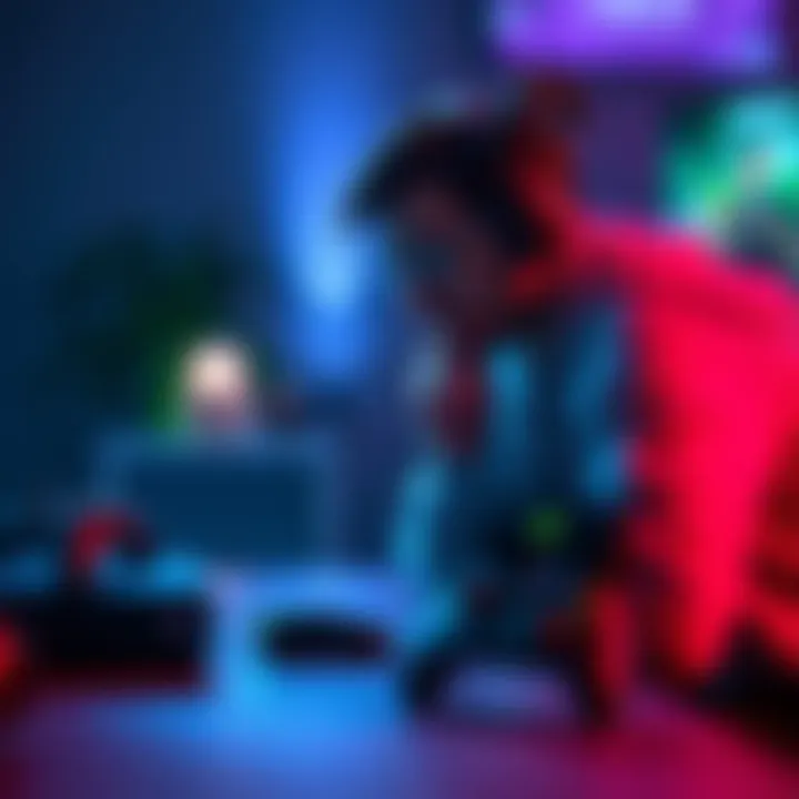 A gamer thinking about Xbox exclusives while looking at a console and a game controller on a table