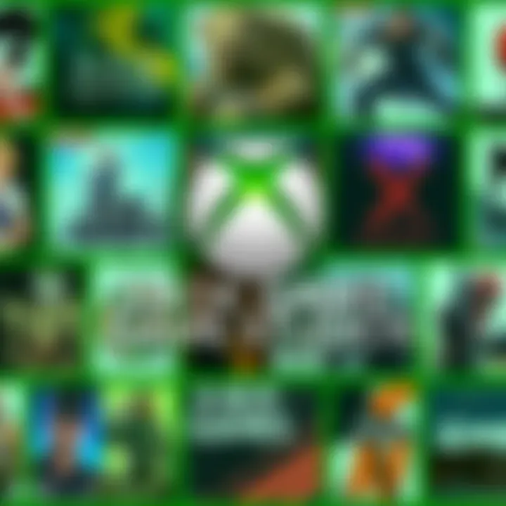Xbox Game Studios logo on a background of game titles