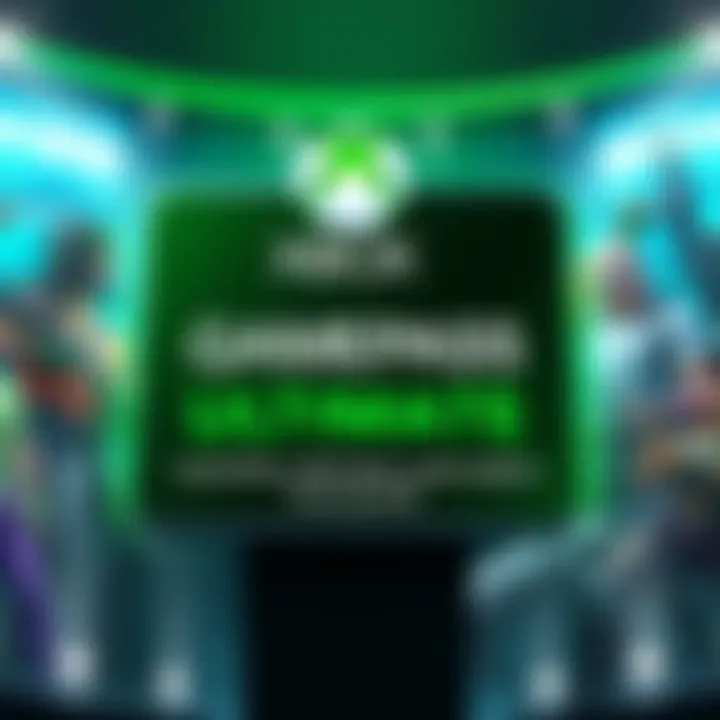 Sign showing the new price for Xbox GamePass Ultimate subscription along with gaming graphics