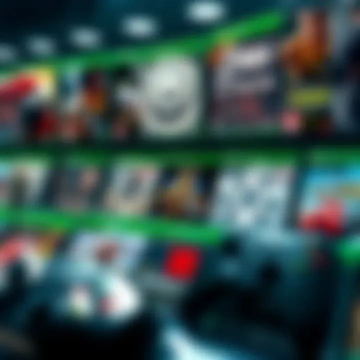 A display of Xbox game titles with no physical disc versions visible, highlighting the shift to digital copies.