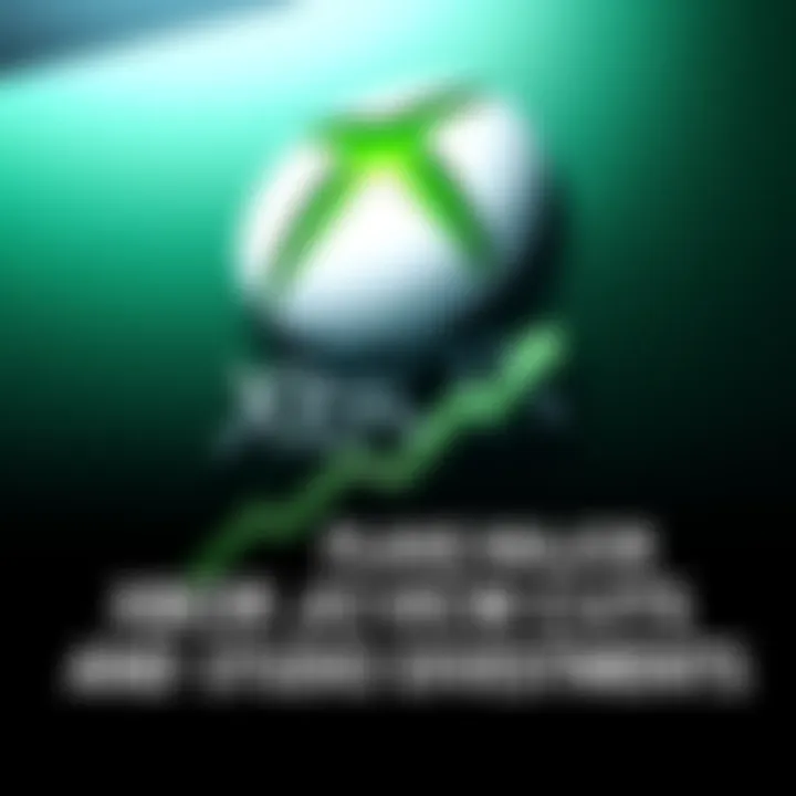 Xbox Job Cuts Announcement A graphic showing the Xbox logo with a downward trend arrow and text highlighting job cuts and studio divestments.