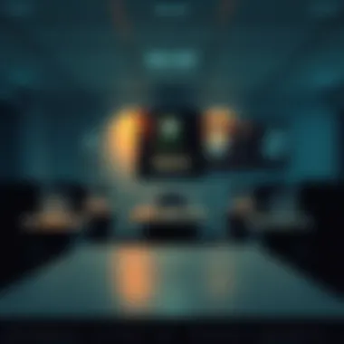 A somber office scene with Xbox branding, showing empty desks and a notice board with layoff announcements, illustrating the impact of massive job cuts in the gaming industry.