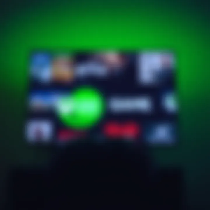 An Xbox One console with the Game Pass logo displayed on a screen, showing games available through the service.