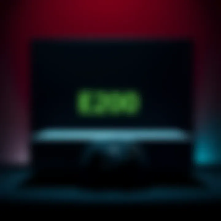 An Xbox One S console showing a black screen with error code E200 displayed.