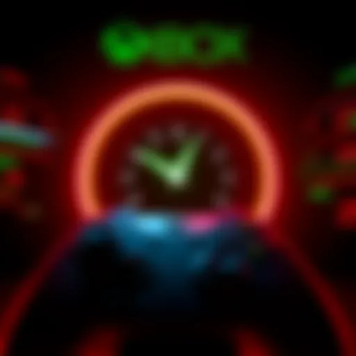 A graphic showing Xbox logo with a clock and gaming controller, illustrating the shift from days to hours in playtime metrics.