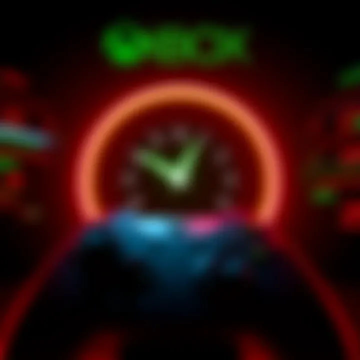 A graphic showing Xbox logo with a clock and gaming controller, illustrating the shift from days to hours in playtime metrics.