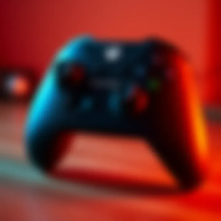 An Xbox Series remote controller showing a warning message on the screen indicating a connection problem