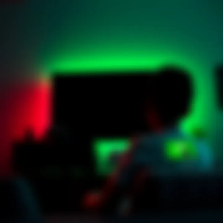 A gamer looking at a black screen during Xbox remote play on a TV